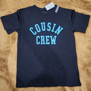 🆕️ The Children's Place Med (7/8) Black 'Cousin Crew' Kids T-Shirt